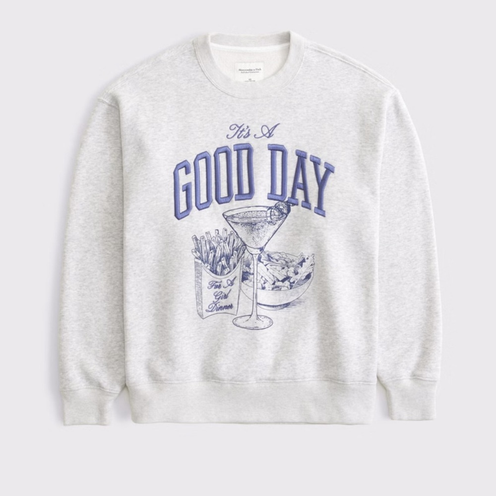 A&F girl dinner martini sweatshirt